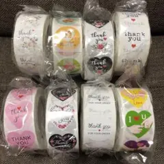 ✨ハートシリーズ♡サンキュシール✨M 8ロール(4000枚)+(40枚)おまけ❣️