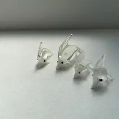 ガラス製イルカのアクセサリー 4サイズセット