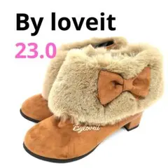 By loveit ファー付ブーティジュニア 23.0ナルミヤインターナショナル