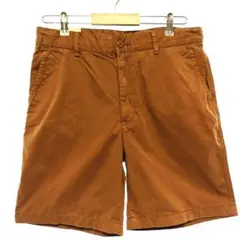 新品★タグ付 UNIQLO メンズ チノショーツ リラックスフィット ブラウン