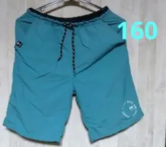 サイズ160★ターコイズ ハーフパンツ 軽量素材 半ズボン 男の子 吸汗速乾