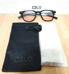 【新品】CNLO 黒縁 レンズ透明＆ピンク お洒落メガネ 1個☆度無し