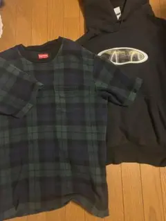 THE NORTH FACE Supreme パーカー 黒 Lサイズ　オマケT。