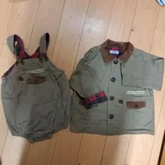 PAPP カーキ色 ロンパース・カバーオール　ジャケット　95 100