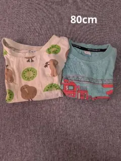 【組み替え歓迎】半袖Tシャツ　2枚セット　80cm