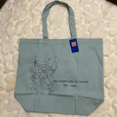 タンタンの冒険95周年記念ANNIVERSARY トートバッグ ミントグリーン