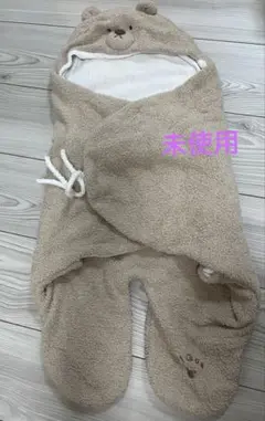 ジェラートピケ　おくるみ　くま