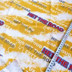 1枚限定 英字柄 薄手 ダブルニット 生地