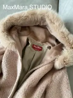 MaxMara STUDIO【ファーu0026フード付きコート】