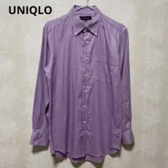 ユニクロ　FINE CLOTH SHIRT M パープル