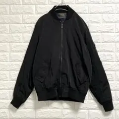PANASPUR ブラック MA-1ジャケット ジップアップブルゾン M