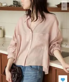 Plage RAMIE LYOCELL CROPPED シャツ ピンク