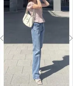 MOUSSY MVS センタープレスストレートデニム