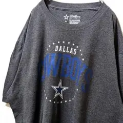 NFLダラスカウボーイズ ロゴ Tシャツ グレー 灰色 XL 古着