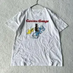 グラニフgraniph おさるのジョージ 半袖 Tシャツ プリント S 白