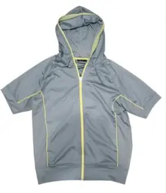 UNIQLO ドライ半袖ジップパーカー グレー L