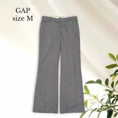 GAPギャップ ストレートパンツ【M】ヘリンボーン ウール混 きれいめカジュアル