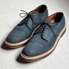 極美品Alden×BLUE BLUE別注97782スエードロングウイング8木型付 オールデン 97782C ロングウイング フルブローグ ベージュ