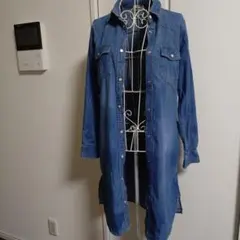 a.r.w♥デニムロングシャツ ボタンアップ