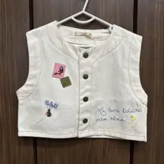 オンライン限定 しまむら AI ARAI 刺繍 ベスト 100cm