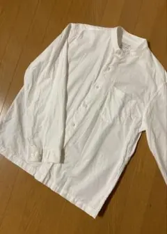 試着のみ　無印良品 メンズ　オックスフォードスタンドカラーシャツ　長袖　L