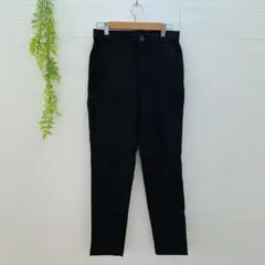 【アーヴェヴェ】 スリムフィットチノパン パンツ ブラック 黒パン バイト S