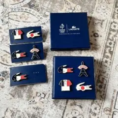 【非売品】Lacoste フランスオリンピック記念ピンバッジ 4個セット 非売品】Lacoste フランスオリンピック記念ピンバッジ 4個セット