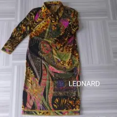 ☆ 値下げ!LEONARDレオナール ワンピ 豹柄 美品 ☆