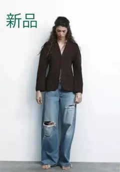 新品タグ付！ZARA ザラ＊インターロックフィットブレザー　M