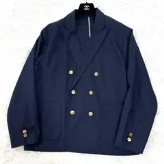 レイジブルー オーバーサイズ 紺ブレ ジャケット ダブル 金ボタン