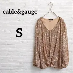 希少‼︎cable&gauge 【S】ピンクゴールドスパンコールトップス