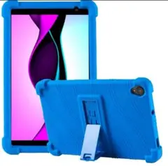 青タブレットケースシリコン耐衝撃シリコン保護HAOVMM8Plus用 ブルー