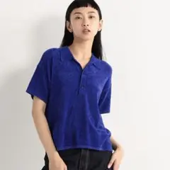 edition pile knit polo shirt
