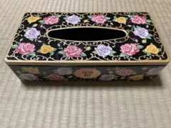 美品！限定品★ アナスイ　黒薔薇柄ティッシュケース