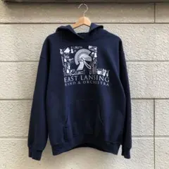 USED US古着 スウェットパーカー 紺色 ギルダン アメリカ古着 Mサイズ