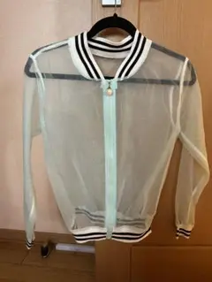(me) シースルーブルゾン 水色