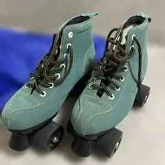 【未使用級】ローラースケート 四輪 クワッド ターコイズブルー