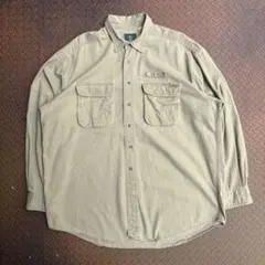 90s CAMEL サファリシャツ 多収納 袖ポケ ハンガーループ ワーク