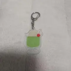 クリームソーダ アクリルキーホルダー グリーン 文具女子博