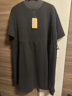 新品未使用タグ付き Mサイズ 半袖ワンピース 大きい ゆったり ゴム入り着まわし