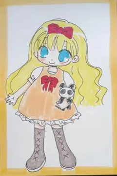 女の子のイラストです。