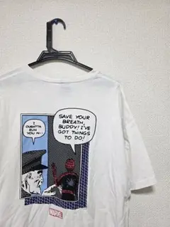 スパイダーマン コミックプリント Tシャツ Mサイズ