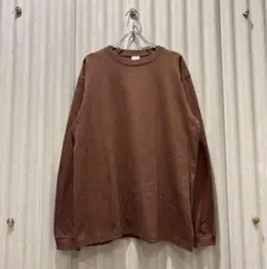 新品未使用UnitedAthle ユナイテッドアスレBrown 無地ロンT L