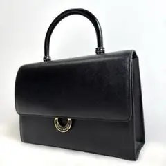 pierre cardin ピエールカルダン　ハンドバッグ　ロゴ金具　ブラック