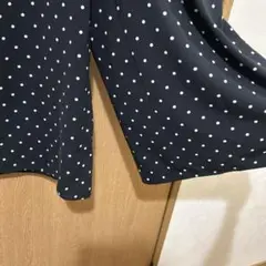 美品✨gu ジーユー　ワイドパンツ　水玉　黒　M ウエストゴム　ゆったり