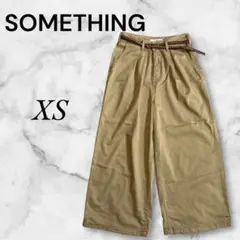 サムシング　ベルト付き　エドウィン　ワイドパンツ　XS カジュアル　ハイウエスト