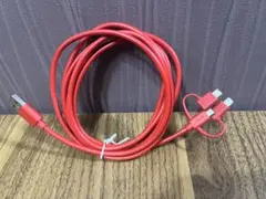 【美品】3wayUSBケーブル MicroUSB typeC Lightning