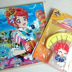 アイカツ！一ノ瀬かえで　フォトカツ色紙　 １番クジ　立つラバーチャーム