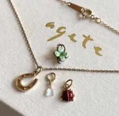 agete◎限定コレクションK10ネックレス ダイヤチャームセット