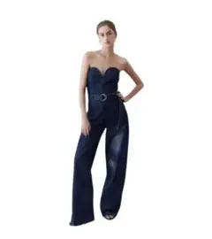 ZARA ZW ビスチェデニムジャンプスーツ 有名なブランド ZARA - by Sの通販 ビスチェデニムジャンプ